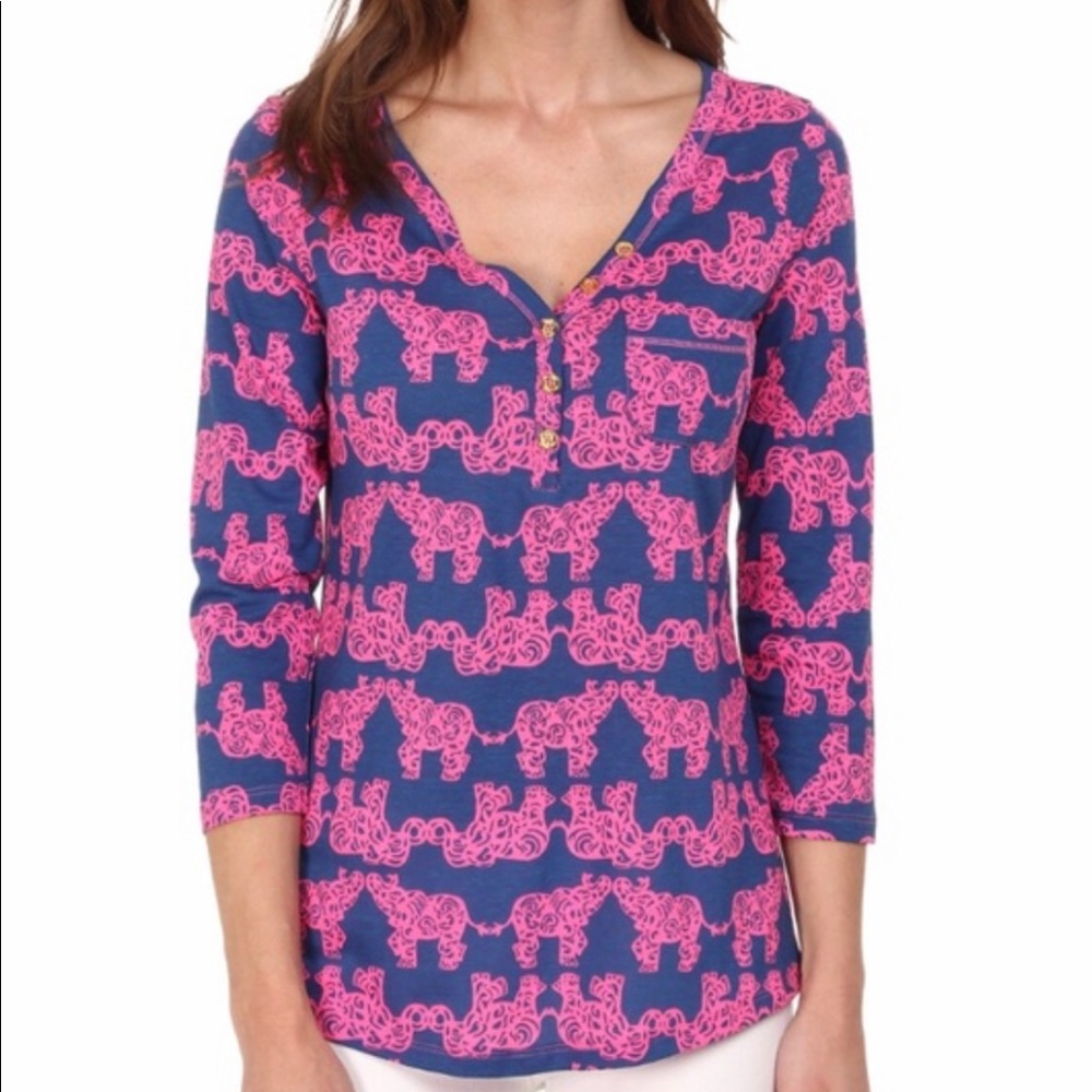 Lilly Pulitzer Pima Cotton Elephant Shirt